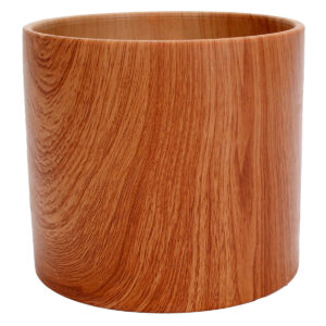 Art.3483 Base Cerámica Acabado Madera 16x18x18cm 1pz