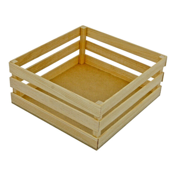 Art.3573 Huacal Cuadrado De Pino 9x20cm 1pz
