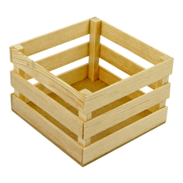 Art.3577 Huacal Cuadrad De Pino 9x13cm 1pz