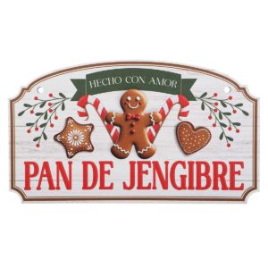 Art.358 Letrero Galleta De Jengibre 14.5x25cm 1pz