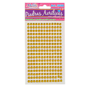 Art.3688 Piedra Acrílica Con Adhesivo 6mm 1 Planilla (aprox 234pz)