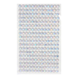 Art.3690 Piedra Acrílica Láser Con Adhesivo 6mm 1 Planilla (aprox 234pz)