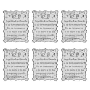 Art.3719 Repujado Bautizo 4cm 6pz