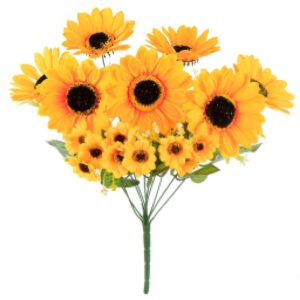 Art.3792 Ramo Fino De Girasoles X10 40cm 1pz