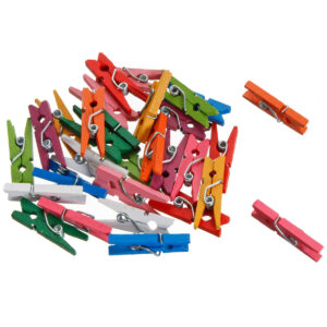 Art.3930 Pinzas De Madera Colores Surtidos 2.5cm 30pz