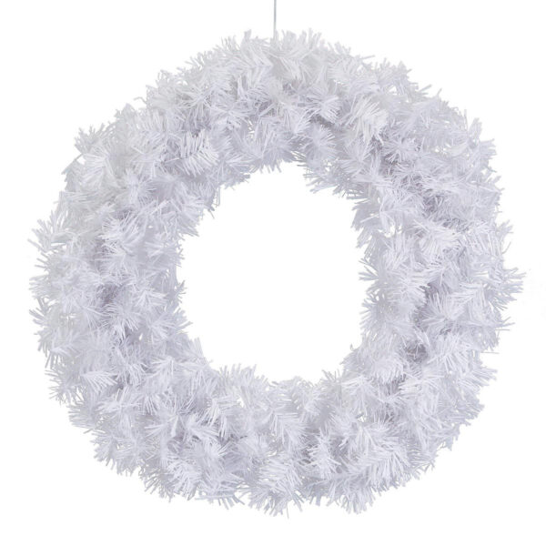 Art.3994 Corona De Pino Blanca 51cm 1pz
