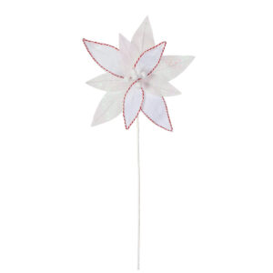 Art.4166 Vara Nochebuena Terciopelo/Diamantada 50cm 1pz