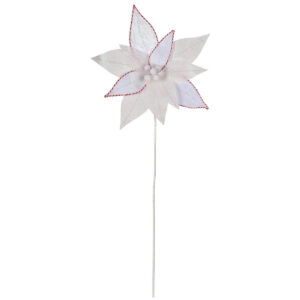 Art.4171 Vara Nochebuena Terciopelo/Diamantada 60cm 1pz