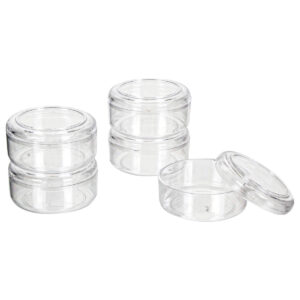 Art.4185 Caja De Plástico Redonda 2.5x5cm 5pz