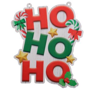 Art.430 Letrero Ho Ho Ho Bastones 25x21cm 1pz