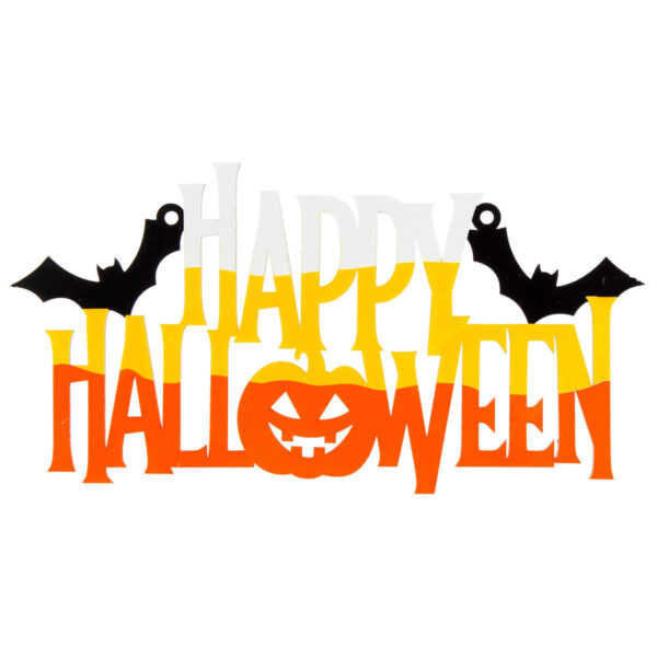 Art.4463 Letrero Halloween Colores 15x30cm 1pz