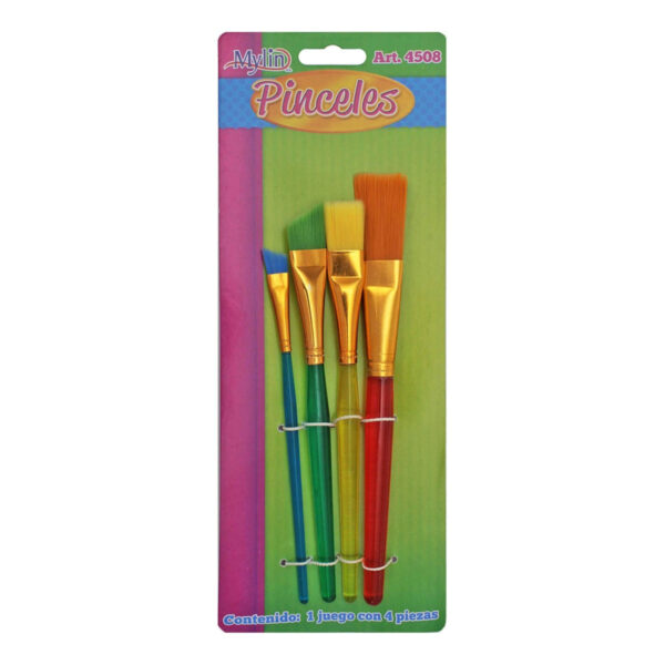 Art.4508 Juego De Pinceles Color Transparente 4pz