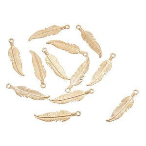 Art.4544 Dije De Pluma 25x7mm 12pz