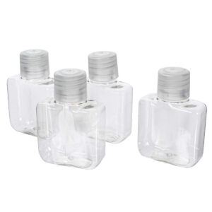 Art.4569 Botella Cuadrada Plástico 30ml 6.2x4.1x2.1cm 4pz