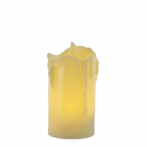 Art.4612 Vela Led (Cada Pieza Incluye 3 Baterias reemplazables) 6.5x4x4cm 2pz