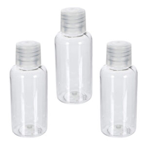 Art.4629 Botella Circular Plástico 40ml 8x3x3cm 3pz