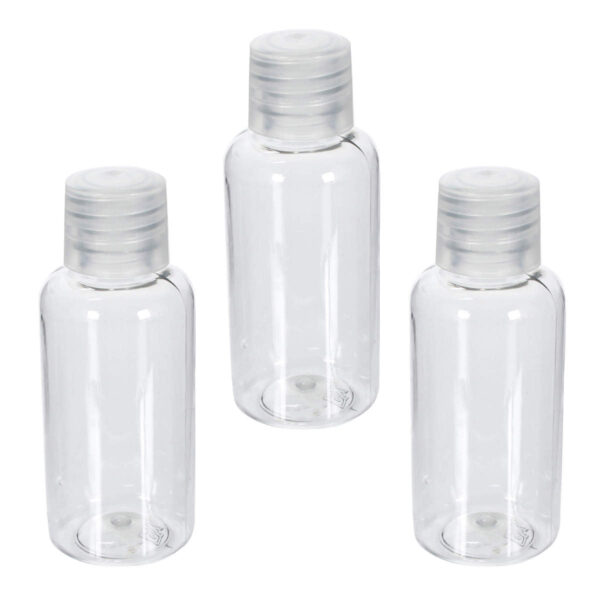 Art.4629 Botella Circular Plástico 40ml 8x3x3cm 3pz