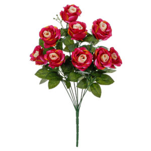 Art.4632 Bush Fino Rosas x9 42.5cm 1pz