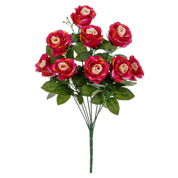 Art.4632 Bush Fino Rosas x9 42.5cm 1pz