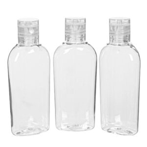 Art.4636 Bote Oval Liso Plástico 60ml 11.3x4x2.6cm 3pz