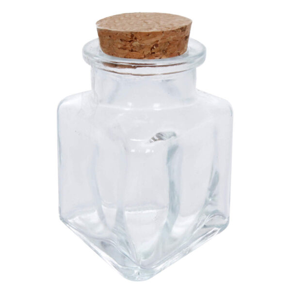 Art.4691 Botella De Vidrio Con Corcho aprox 70ml 7x6cm 1pz