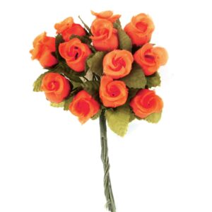 Art.4737 Ramo Botón De Rosa x12 Flores 10cm 1pz