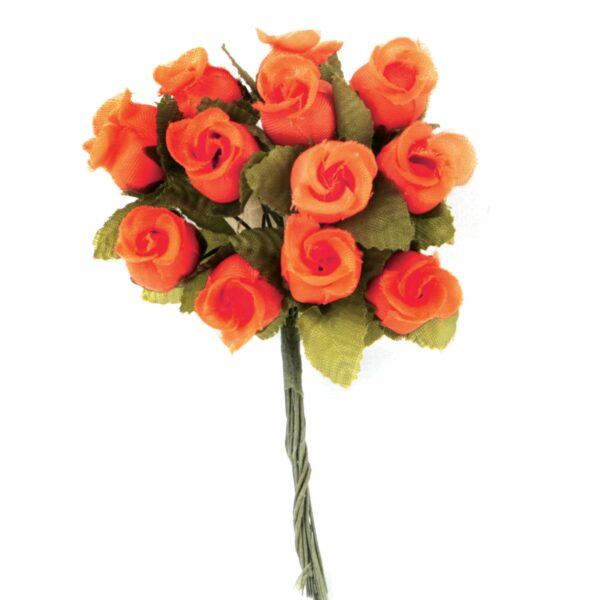 Art.4737 Ramo Botón De Rosa x12 Flores 10cm 1pz