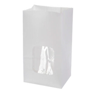 Art.4764 Bolsa Papel Plástico Con Ventana 16x9x6cm 12pz