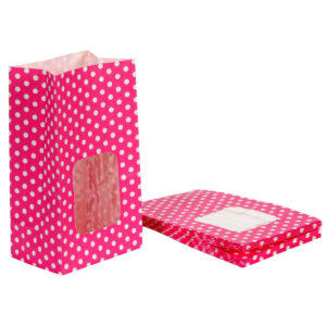 Art.4781 Bolsa Puntos Papel Plástico Con Ventana 16x9x6cm 12pz