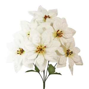 Art.4868 Ramo Nochebuena Grande Satín Matizado x6 40cm 1pz