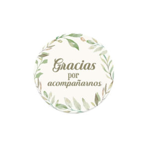Art.4981 Calcomanía Agradecimiento 4.5x4.5cm 12pz