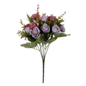 Art.5030 Planta Con Flor Rosa Fina x5 33cm 1pz