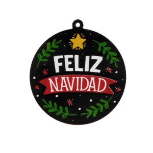 Art.5077 Esfera Navidad Negro 13x12cm 1pz