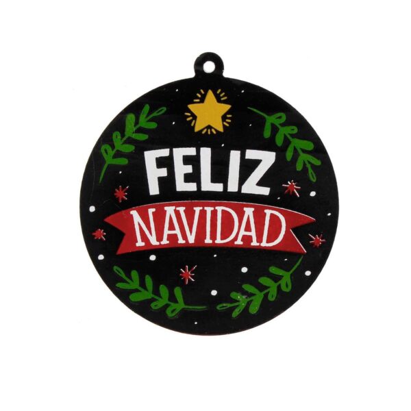 Art.5077 Esfera Navidad Negro 13x12cm 1pz