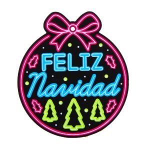 Art.5131 Esfera Navideña Color Neón 18x16cm 1pz