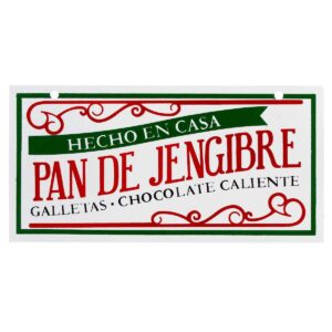 Art.5148 Letrero Clásico Navidad Color 12.5x25cm 1pz