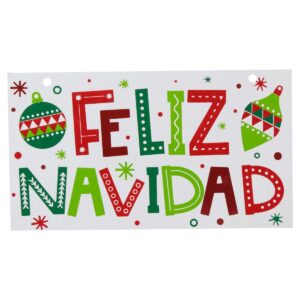Art.5149 Letrero Feliz Navidad Chico A Color 12.5x22cm 1pz