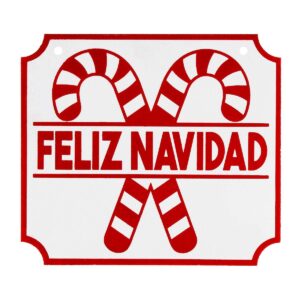 Art.5152 Letrero Feliz Navidad Bastones Color 18x20cm 1pz