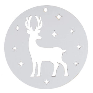 Art.5165 Esfera Reno Blanco 22.5x22.5cm 1pz