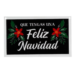Art.5178 Letrero Feliz Navidad A Color 15x25cm 1pz