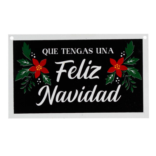 Art.5178 Letrero Feliz Navidad A Color 15x25cm 1pz