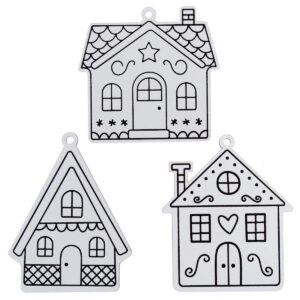 Art.5199 Casitas Navideña De Color 14x13cm 3pz