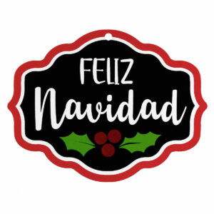 Art.5229 Letrero Feliz Navidad Grande Color 23x30cm 1pz