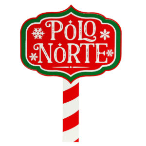 Art.5252 Letrero Polo Norte Color 34x25cm 1pz