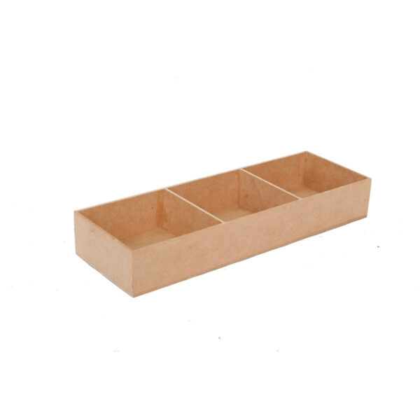 Art.5385 Arenero Rectangular 3 Divisiones 4x27x9cm 1pz