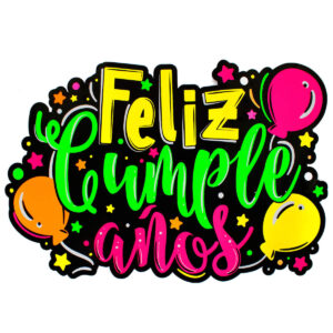 Art.5395 Letrero Neón Feliz Cumpleaños 59x88cm 1pz