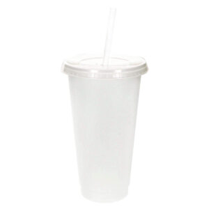 Art.5425 Vaso Con Popote 24x10.5cm (Aprox 700ml) 1pz