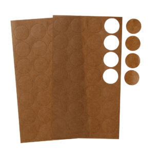 Art.5463 Calcomanía Kraft Circular 2.5cm 56pz