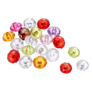 Art.5476 Rondel Acrílico Facetado 8mm 20pz