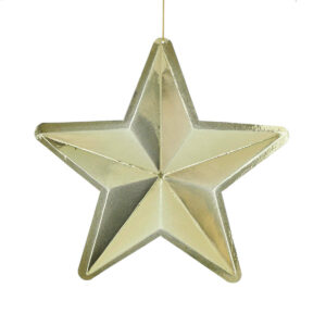 Art.5551 Estrella 3D Metalizada 16x16x6cm 1pz